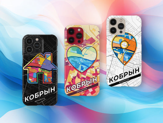 Кобрын Беларусь slim phone case with colorful icon. Birthday, wedding or housewarming gift. Couple match cases.