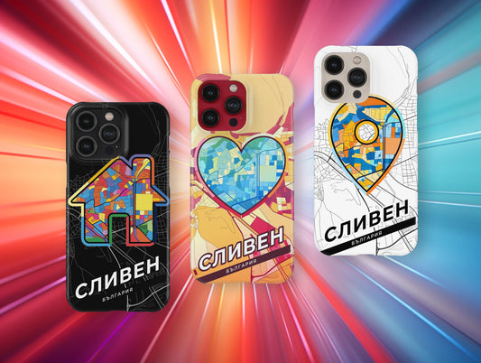 Сливен България slim phone case with colorful icon. Birthday, wedding or housewarming gift. Couple match cases.