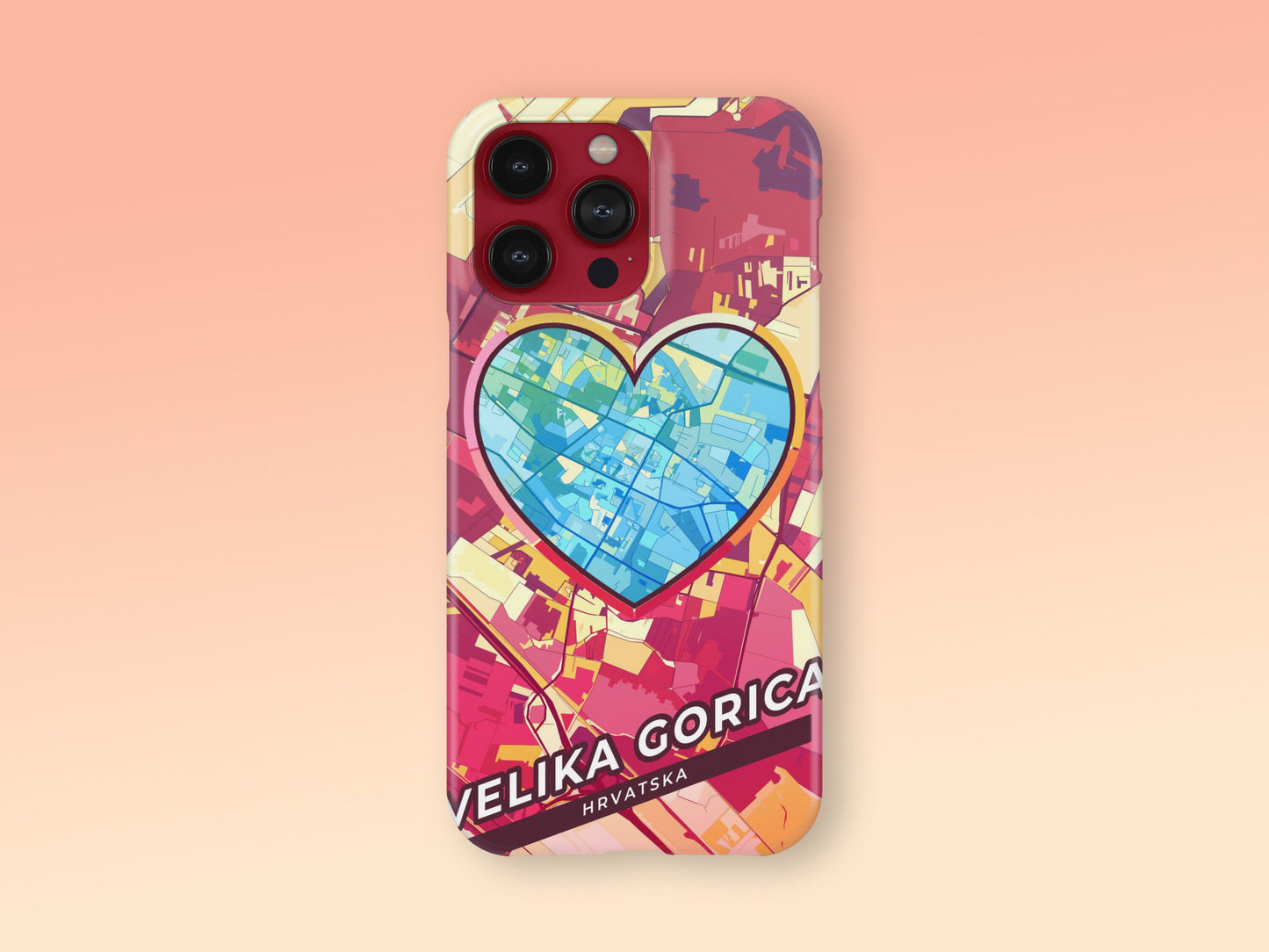 Velika Gorica Hrvatska slim phone case with colorful icon. Birthday, wedding or housewarming gift. Couple match cases. 2
