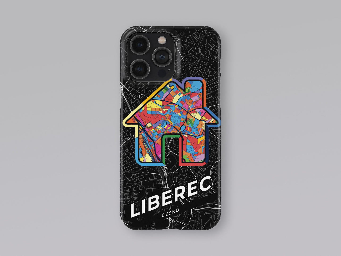 Liberec Česko slim phone case with colorful icon. Birthday, wedding or housewarming gift. Couple match cases. 3