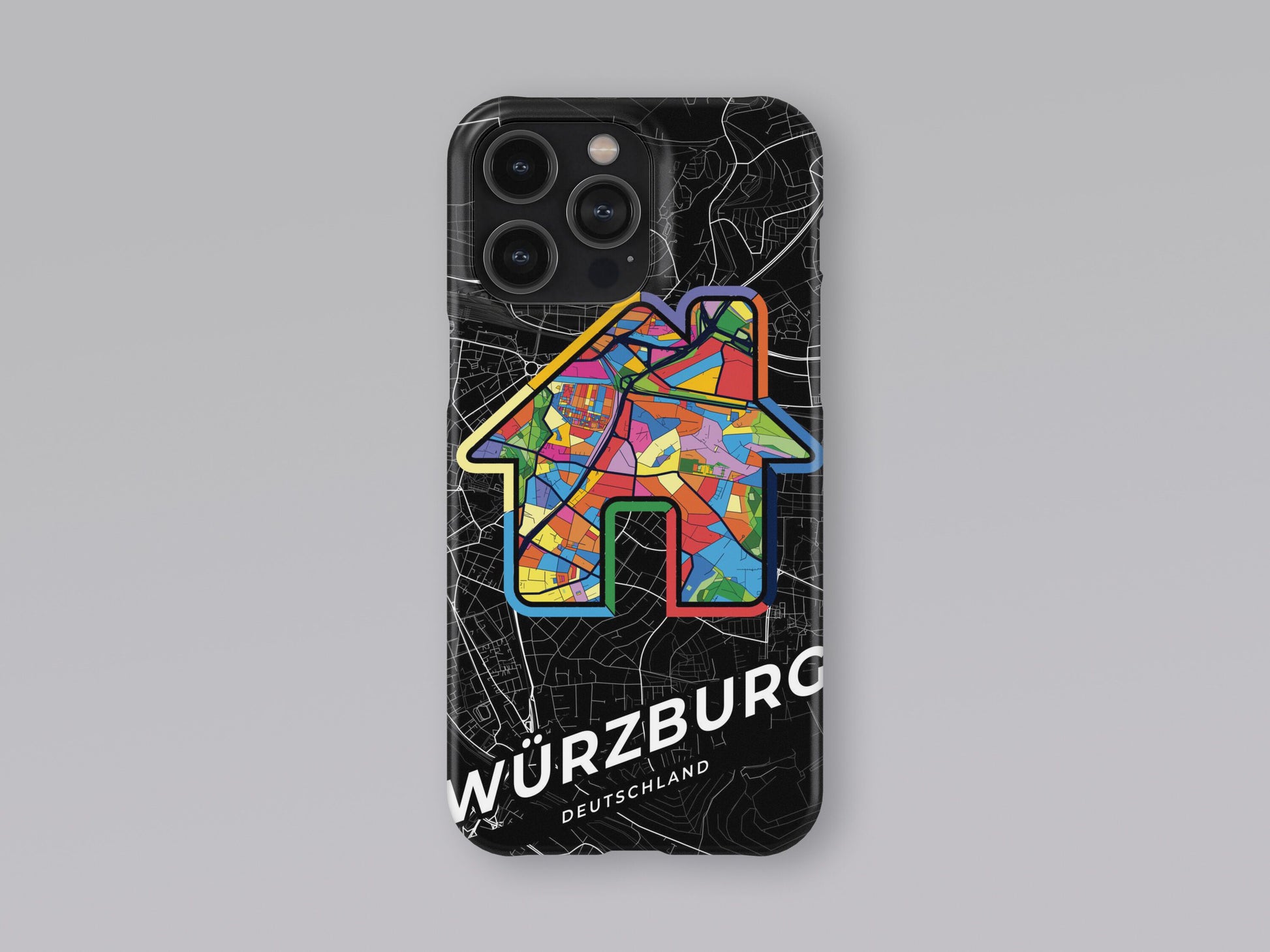 Würzburg Deutschland slim phone case with colorful icon. Birthday, wedding or housewarming gift. Couple match cases. 3