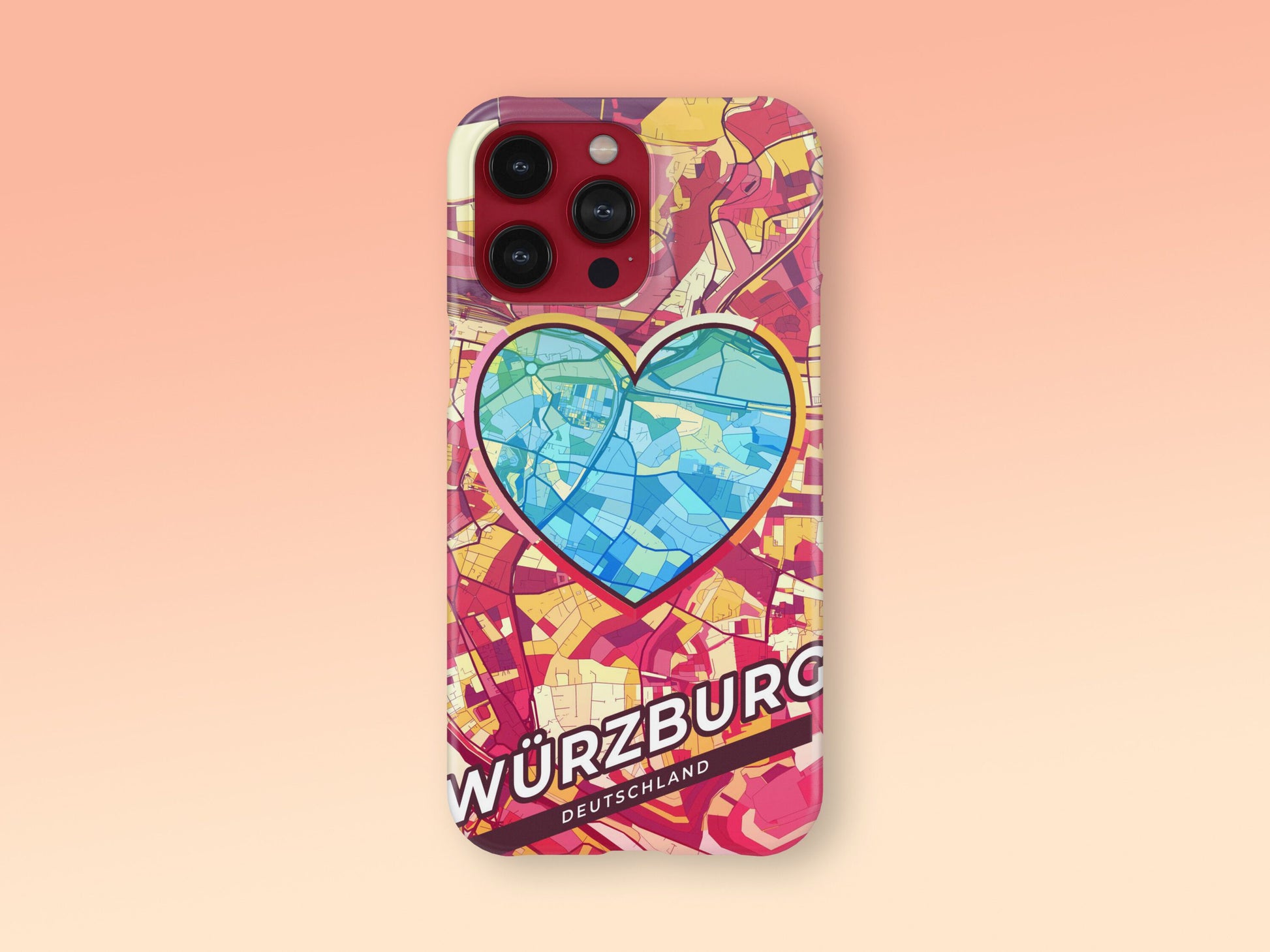 Würzburg Deutschland slim phone case with colorful icon. Birthday, wedding or housewarming gift. Couple match cases. 2