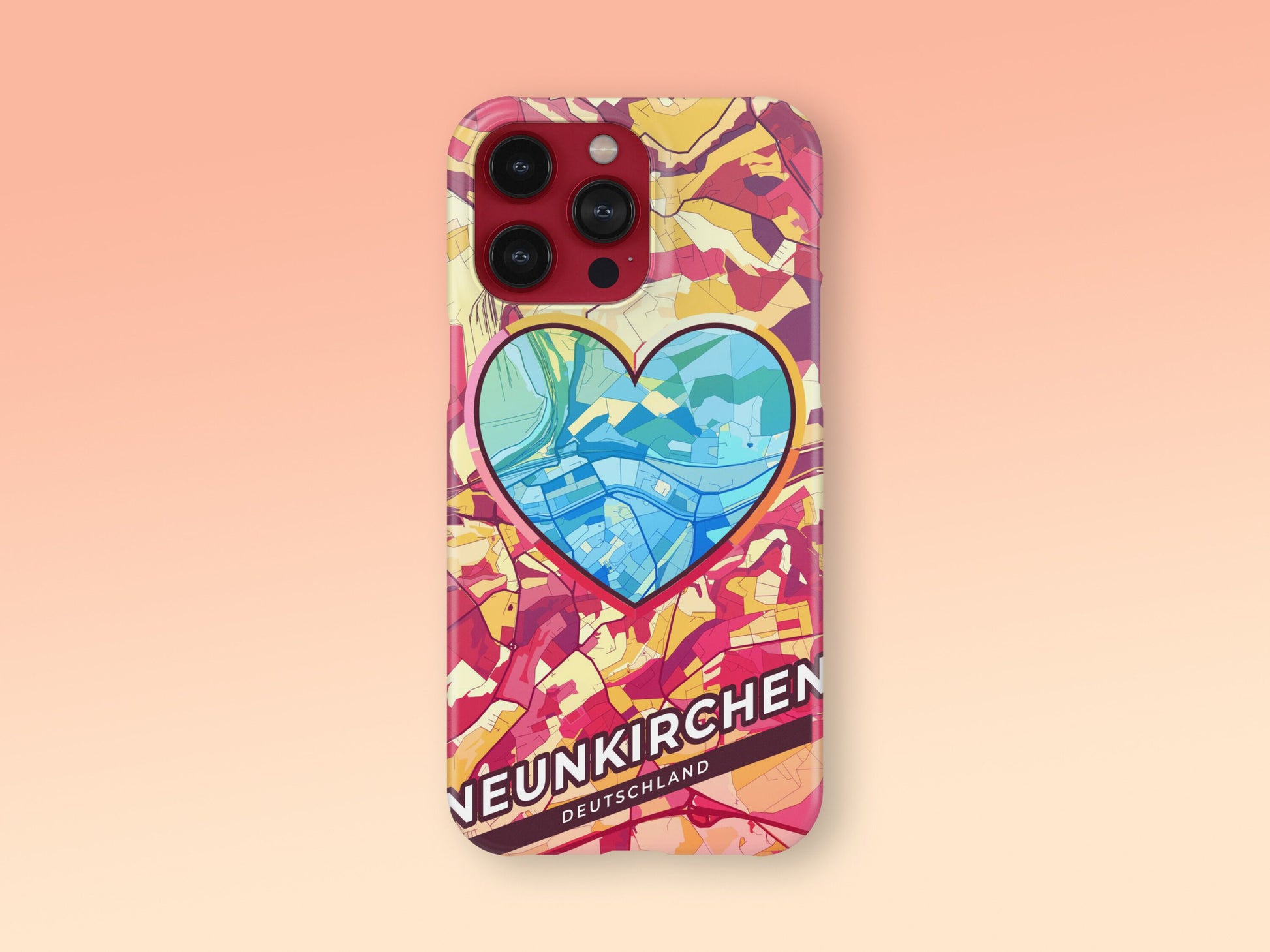 Neunkirchen Deutschland slim phone case with colorful icon. Birthday, wedding or housewarming gift. Couple match cases. 2