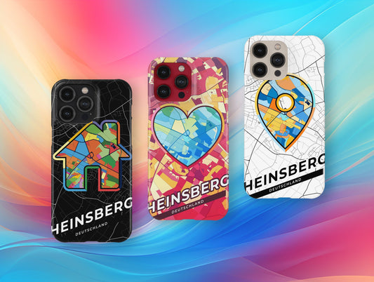 Heinsberg Deutschland slim phone case with colorful icon. Birthday, wedding or housewarming gift. Couple match cases.