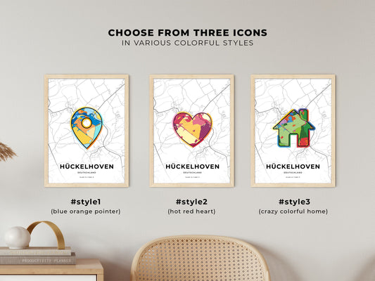 Huckelhoven Germany maps with colorful icons