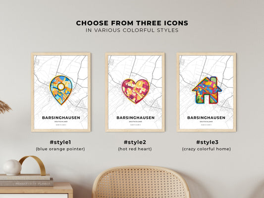 Barsinghausen Germany maps with colorful icons
