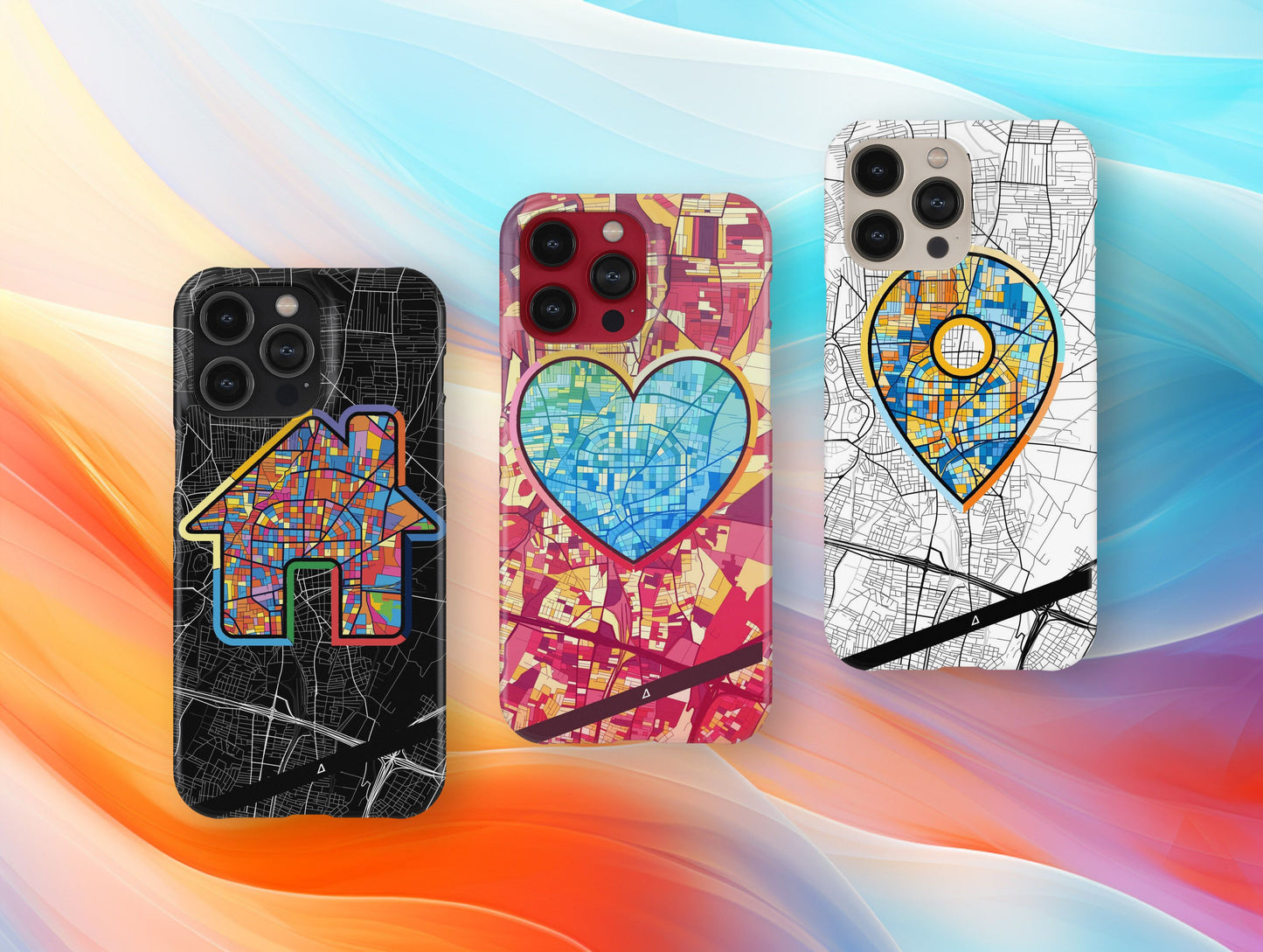 Αχαρνες Ελλαδα slim phone case with colorful icon. Birthday, wedding or housewarming gift. Couple match cases.