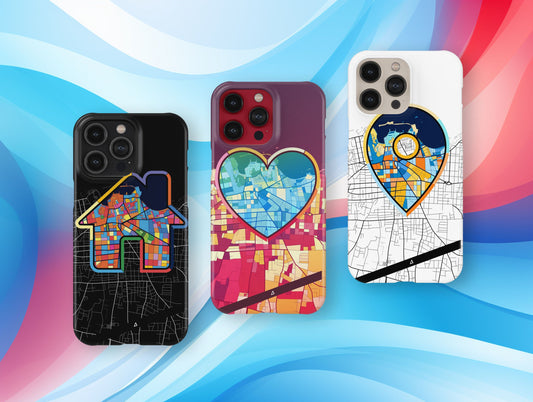 Χανια Ελλαδα slim phone case with colorful icon. Birthday, wedding or housewarming gift. Couple match cases.
