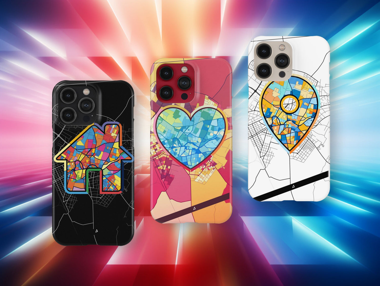 Κομοτηνη Ελλαδα slim phone case with colorful icon. Birthday, wedding or housewarming gift. Couple match cases.