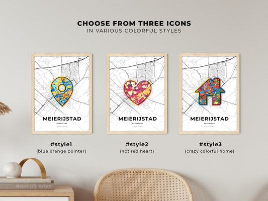 Meierijstad Netherlands maps with colorful icons