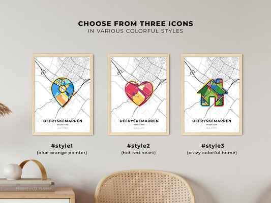 De Fryske Marren Netherlands maps with colorful icons