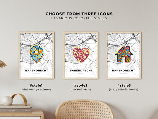 Barendrecht Netherlands maps with colorful icons
