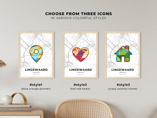 Lingewaard Netherlands maps with colorful icons