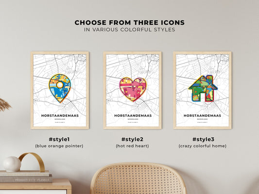 Horst Aan De Maas Netherlands maps with colorful icons
