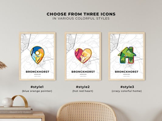 Bronckhorst Netherlands maps with colorful icons