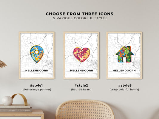 Hellendoorn Netherlands maps with colorful icons