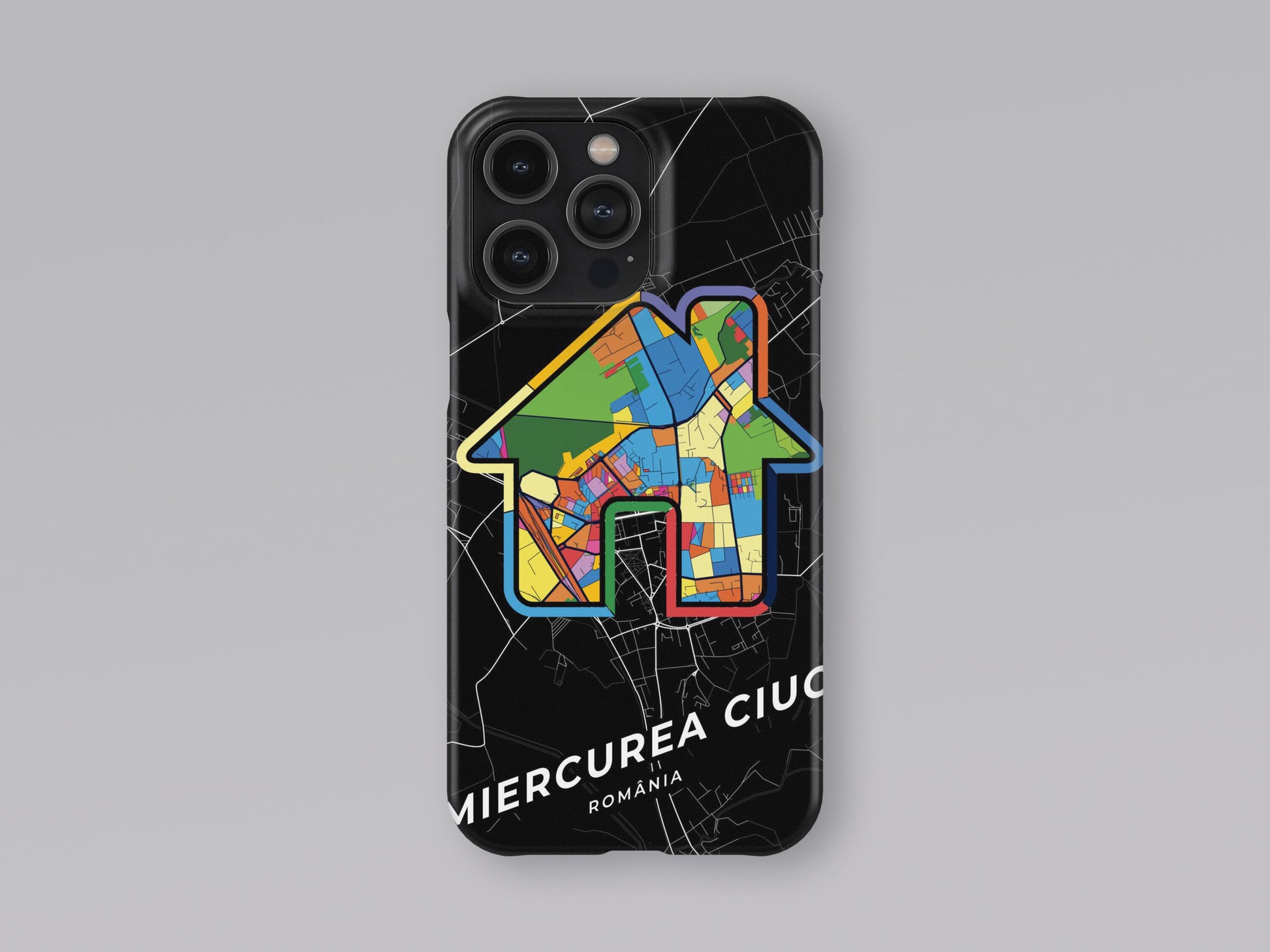 Miercurea Ciuc Romania slim phone case with colorful icon. Birthday, wedding or housewarming gift. Couple match cases. 3