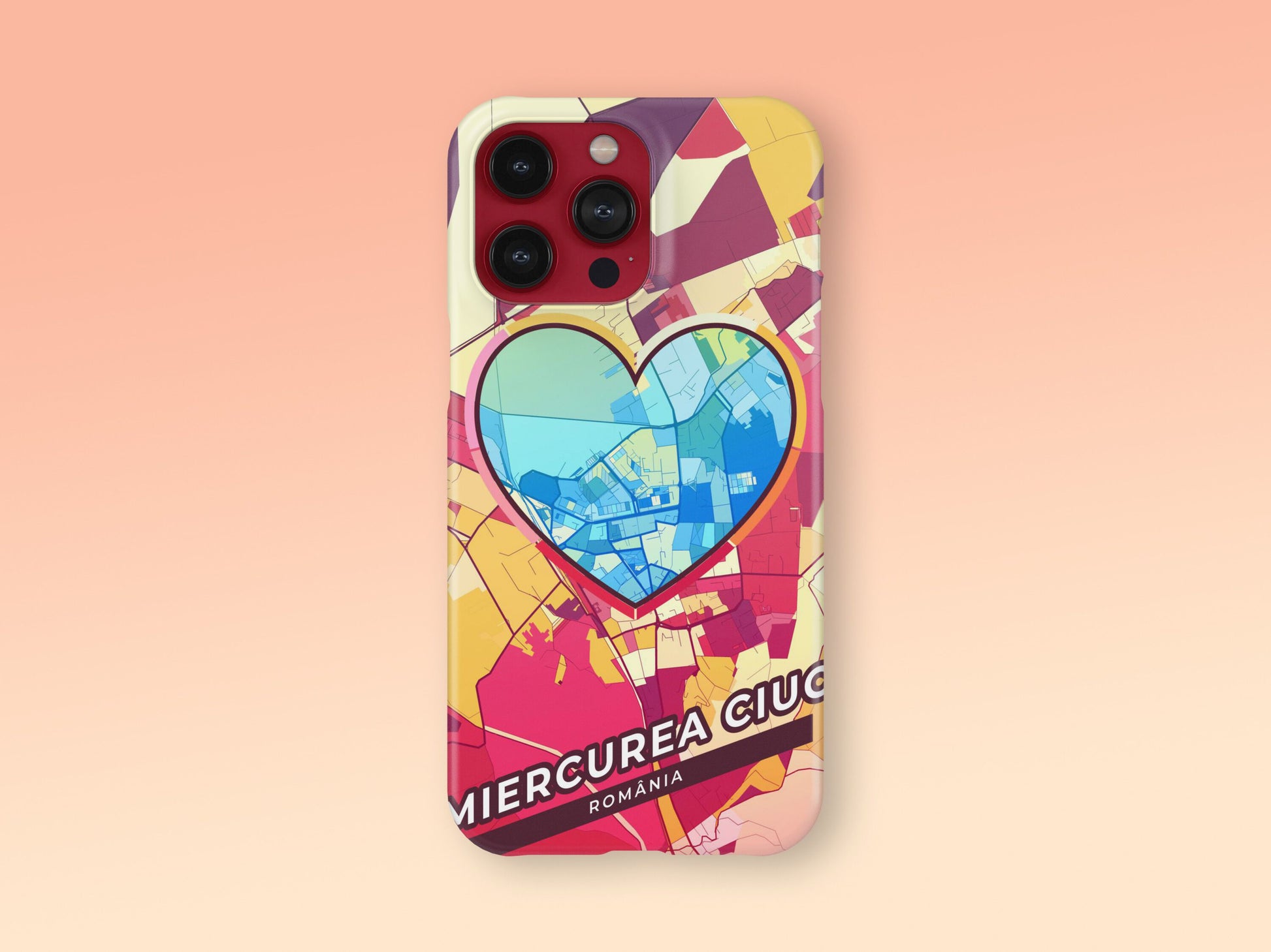 Miercurea Ciuc Romania slim phone case with colorful icon. Birthday, wedding or housewarming gift. Couple match cases. 2