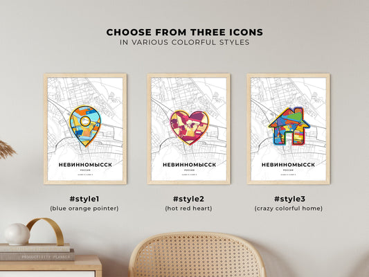 Nevinnomyssk Russia maps with colorful icons