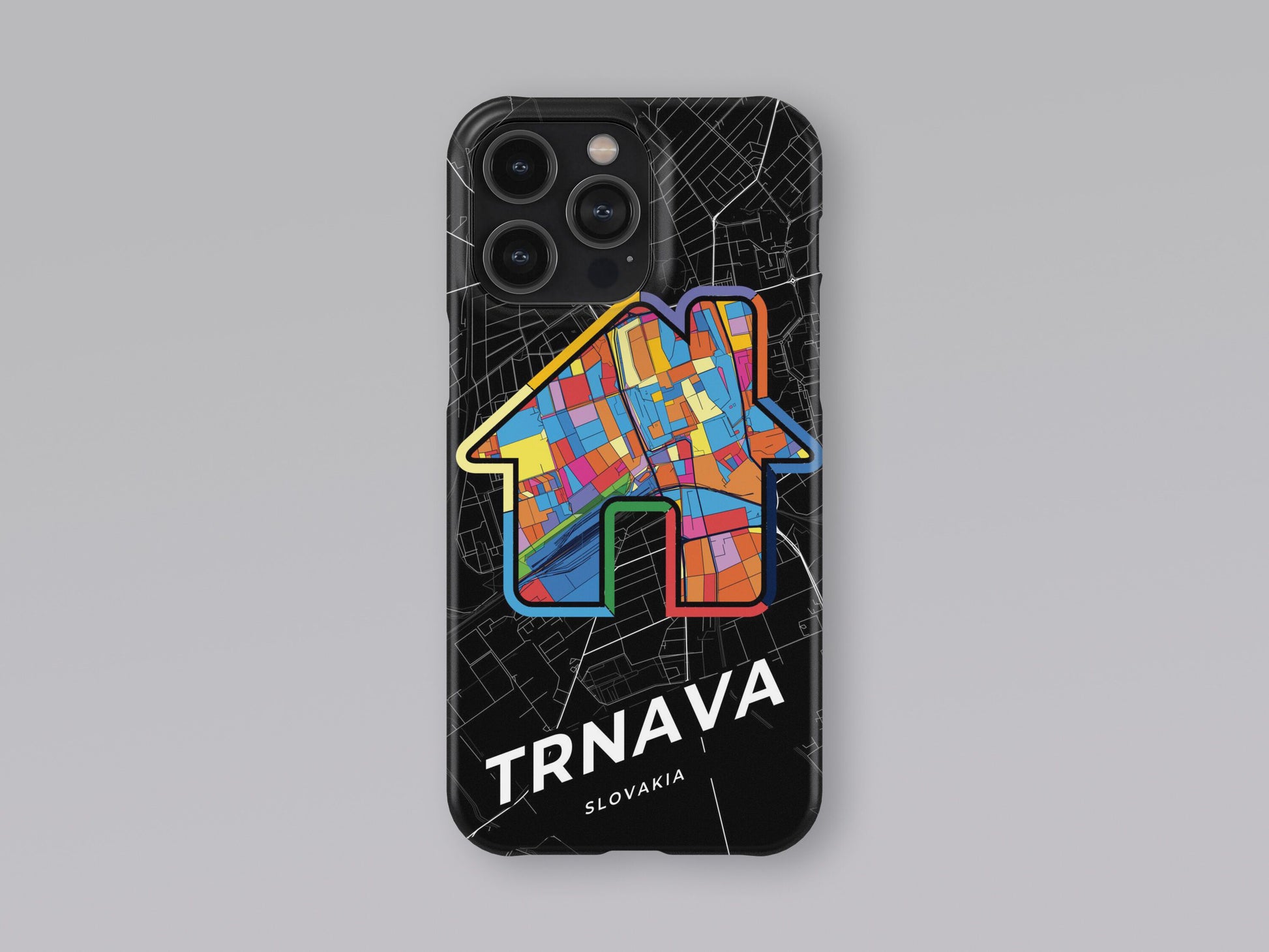 Trnava Slovakia slim phone case with colorful icon. Birthday, wedding or housewarming gift. Couple match cases. 3