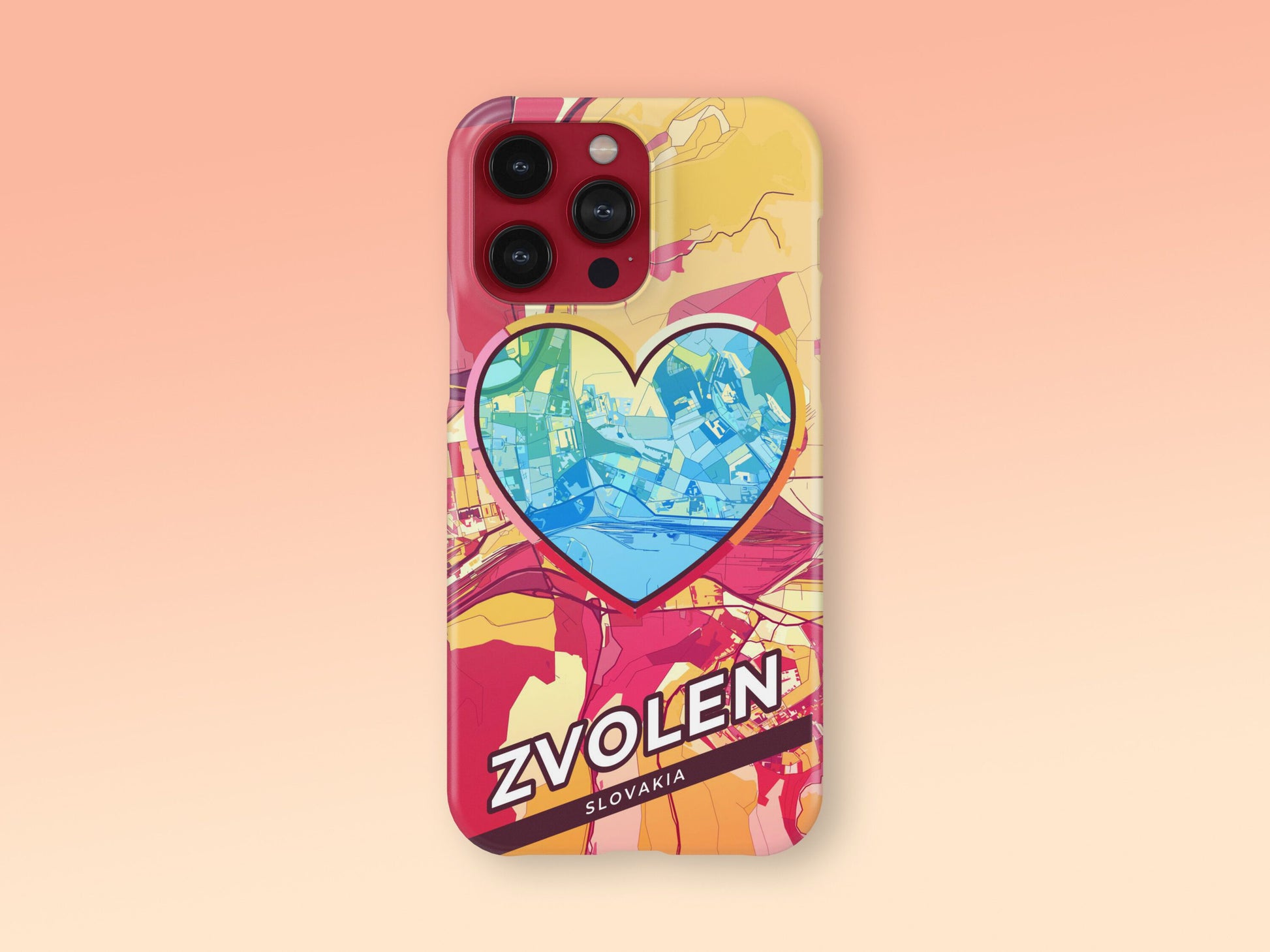 Zvolen Slovakia slim phone case with colorful icon. Birthday, wedding or housewarming gift. Couple match cases. 2