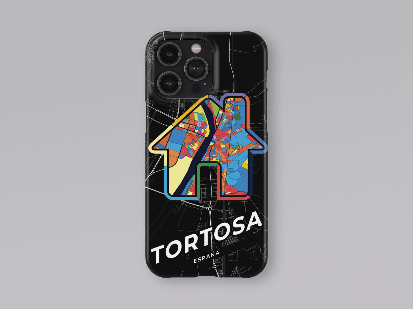 Tortosa Spain slim phone case with colorful icon. Birthday, wedding or housewarming gift. Couple match cases. 3