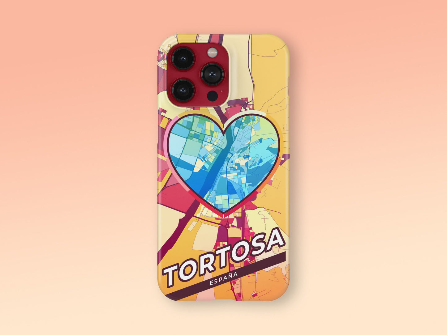 Tortosa Spain slim phone case with colorful icon. Birthday, wedding or housewarming gift. Couple match cases. 2
