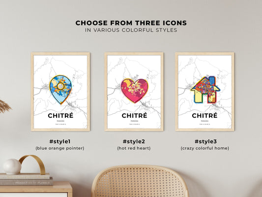 Chitré Panama maps with colorful icons