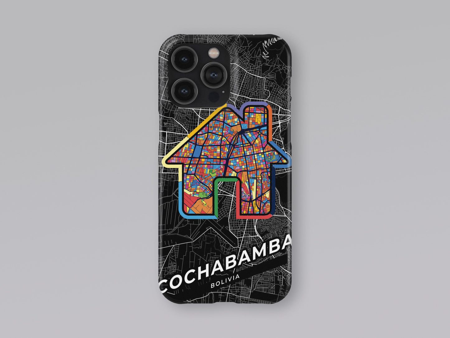 Cochabamba Bolivia slim phone case with colorful icon. Birthday, wedding or housewarming gift. Couple match cases. 3