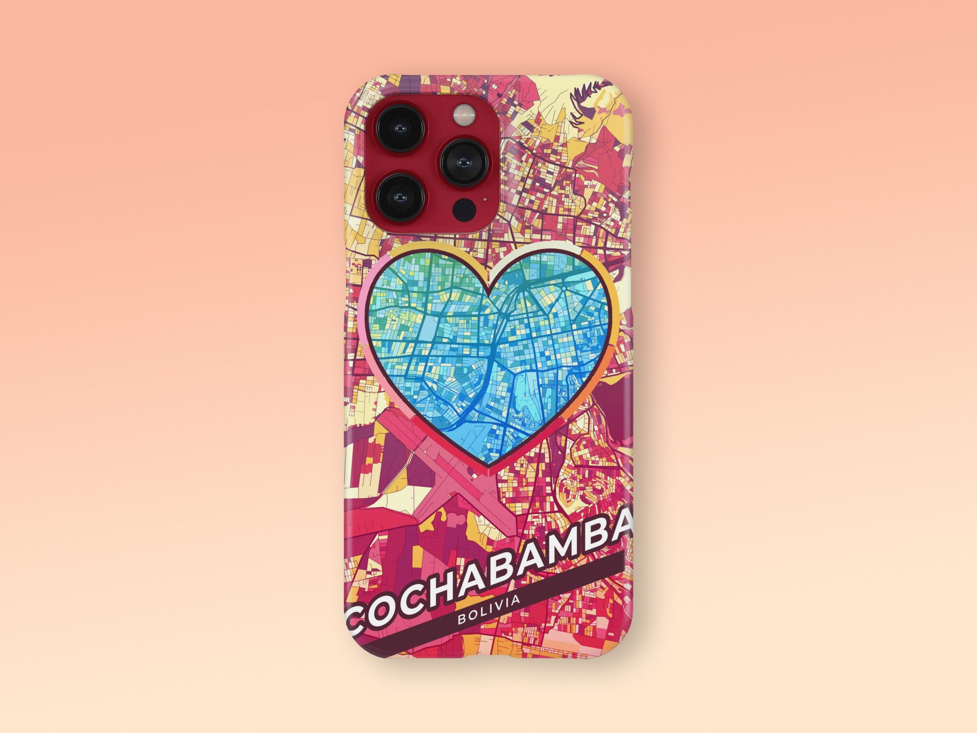 Cochabamba Bolivia slim phone case with colorful icon. Birthday, wedding or housewarming gift. Couple match cases. 2
