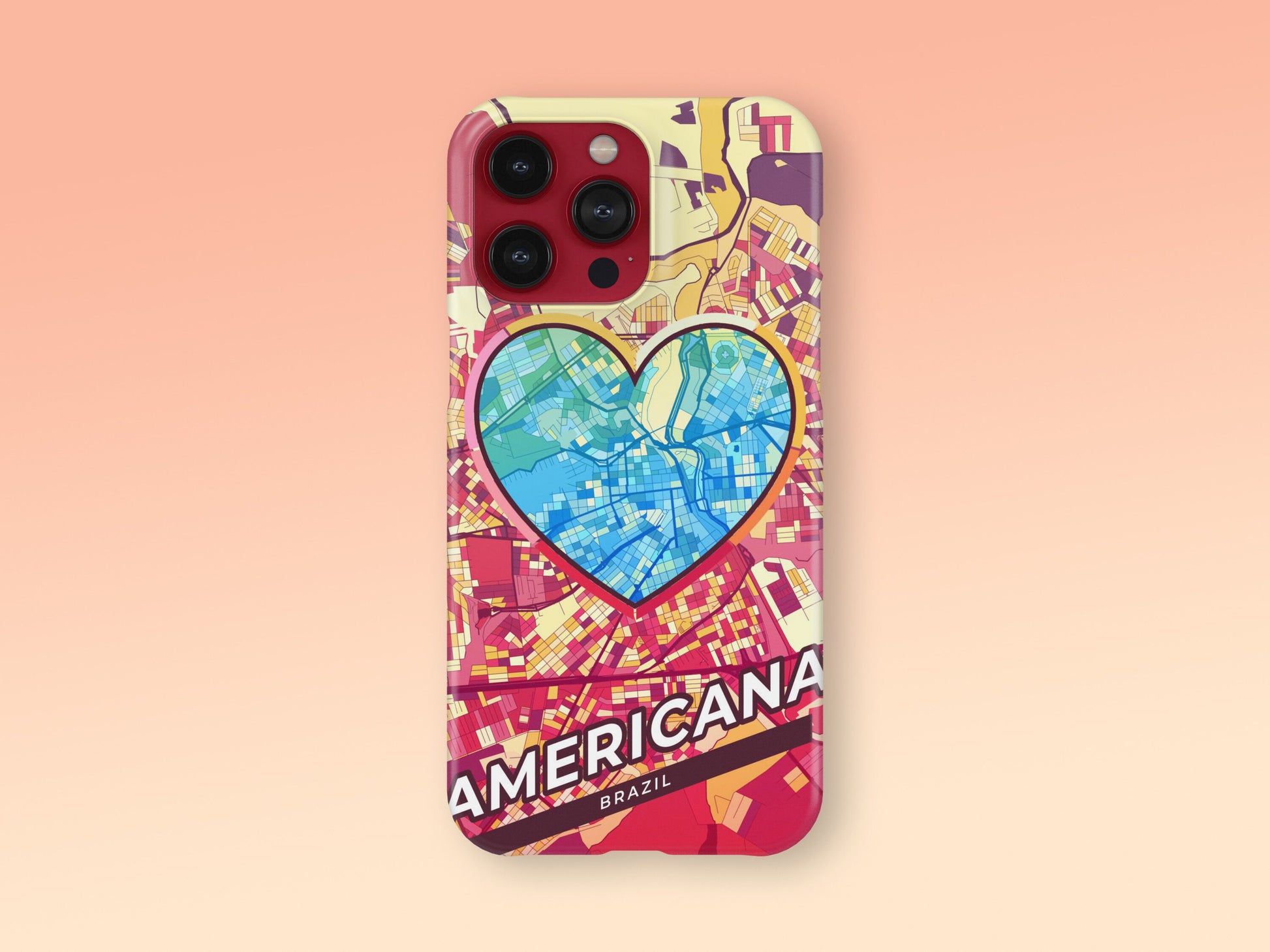 Americana Brazil slim phone case with colorful icon. Birthday, wedding or housewarming gift. Couple match cases. 2