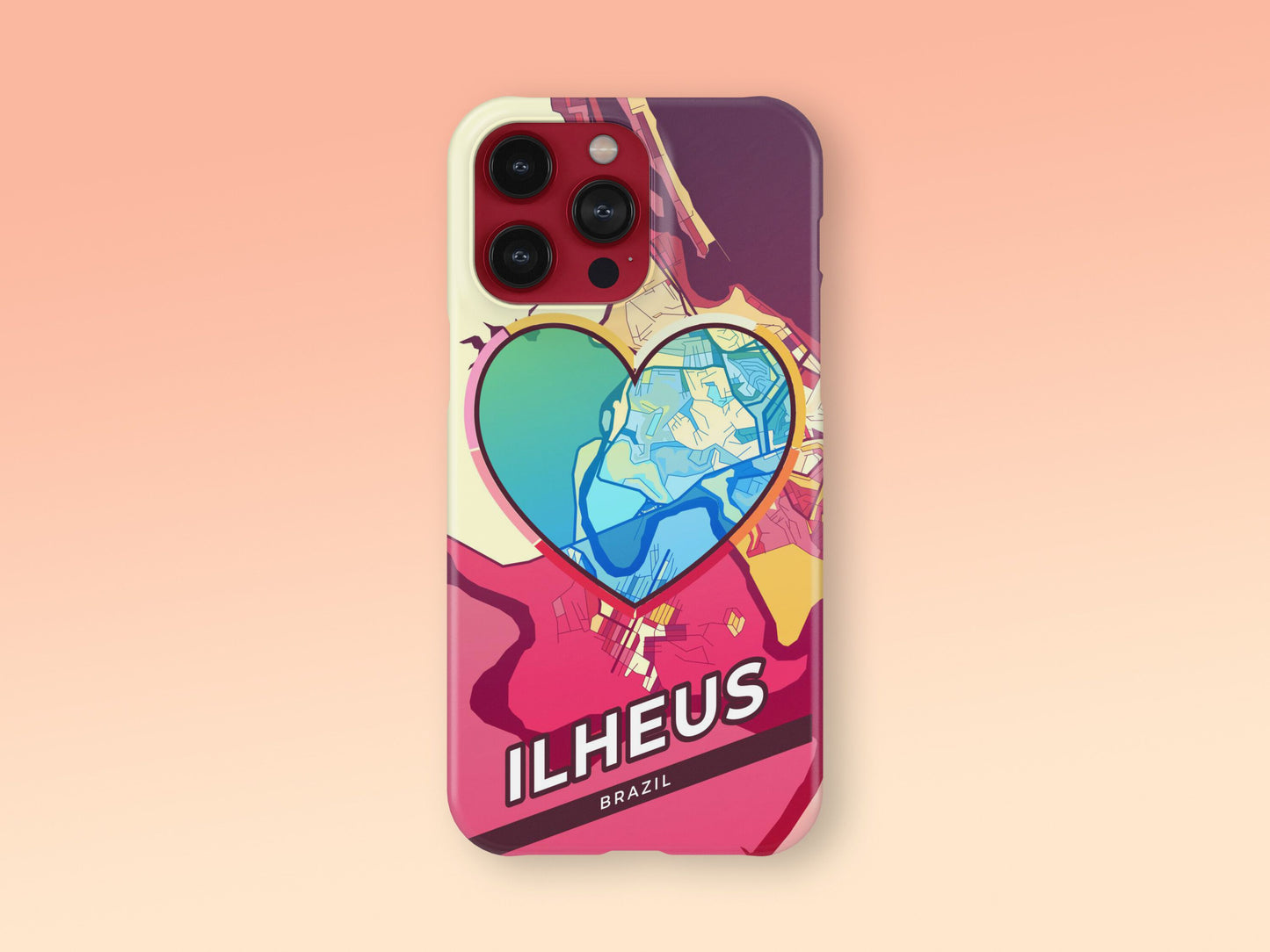Ilheus Brazil slim phone case with colorful icon. Birthday, wedding or housewarming gift. Couple match cases. 2