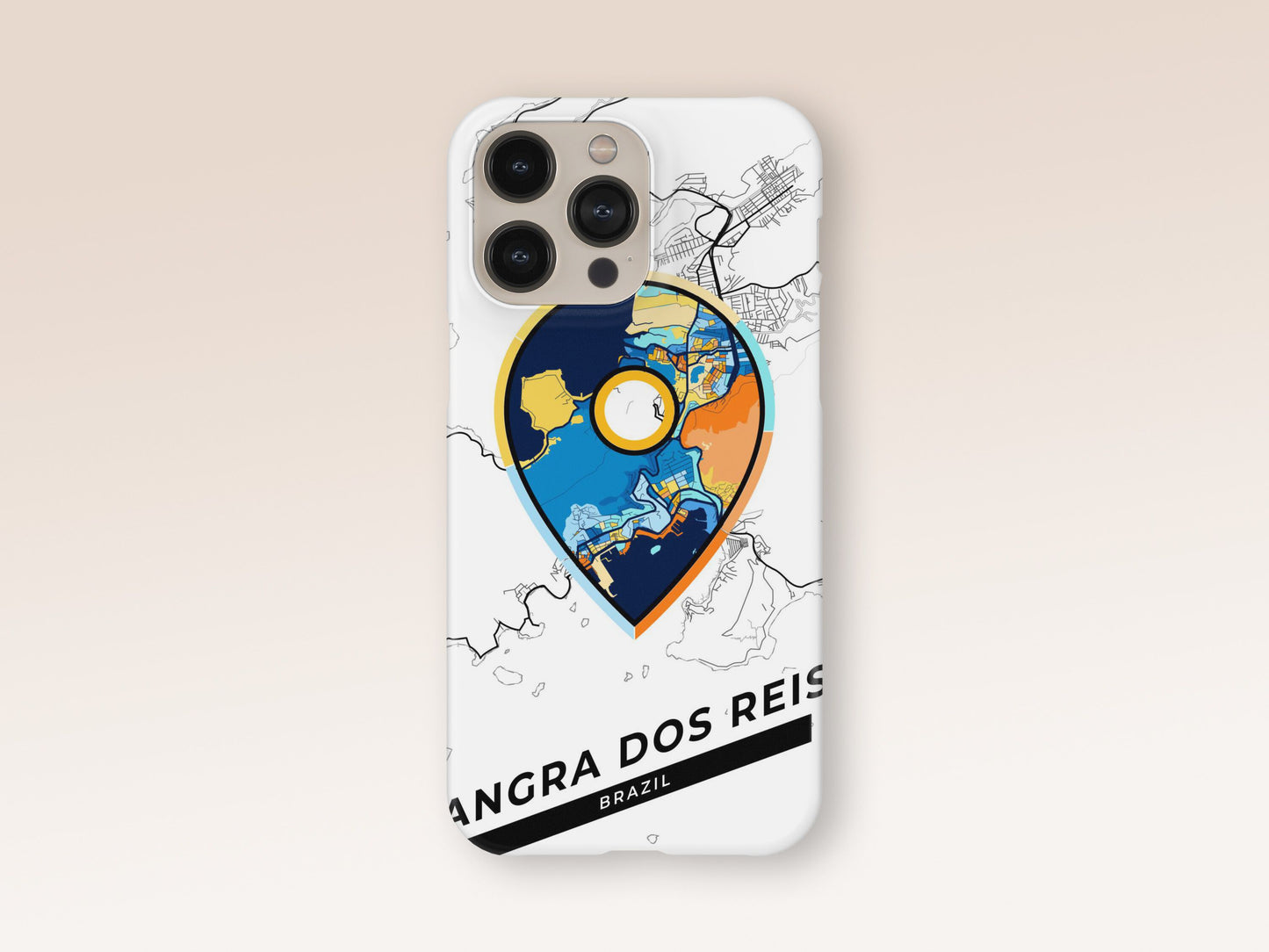 Angra Dos Reis Brazil slim phone case with colorful icon. Birthday, wedding or housewarming gift. Couple match cases. 1