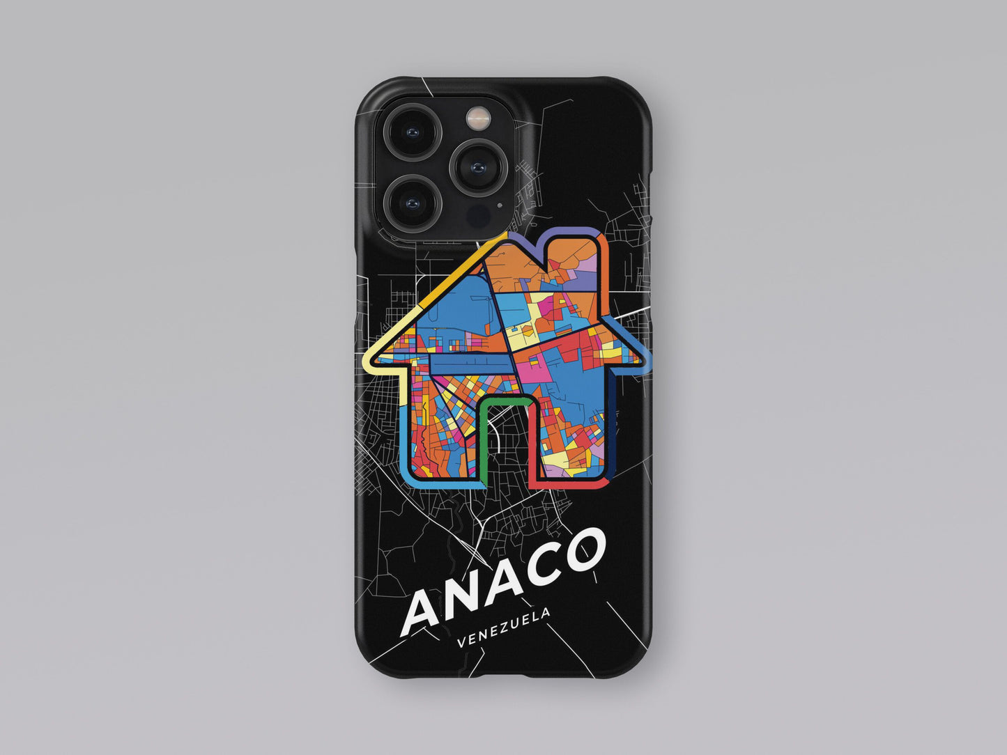 Anaco Venezuela slim phone case with colorful icon. Birthday, wedding or housewarming gift. Couple match cases. 3