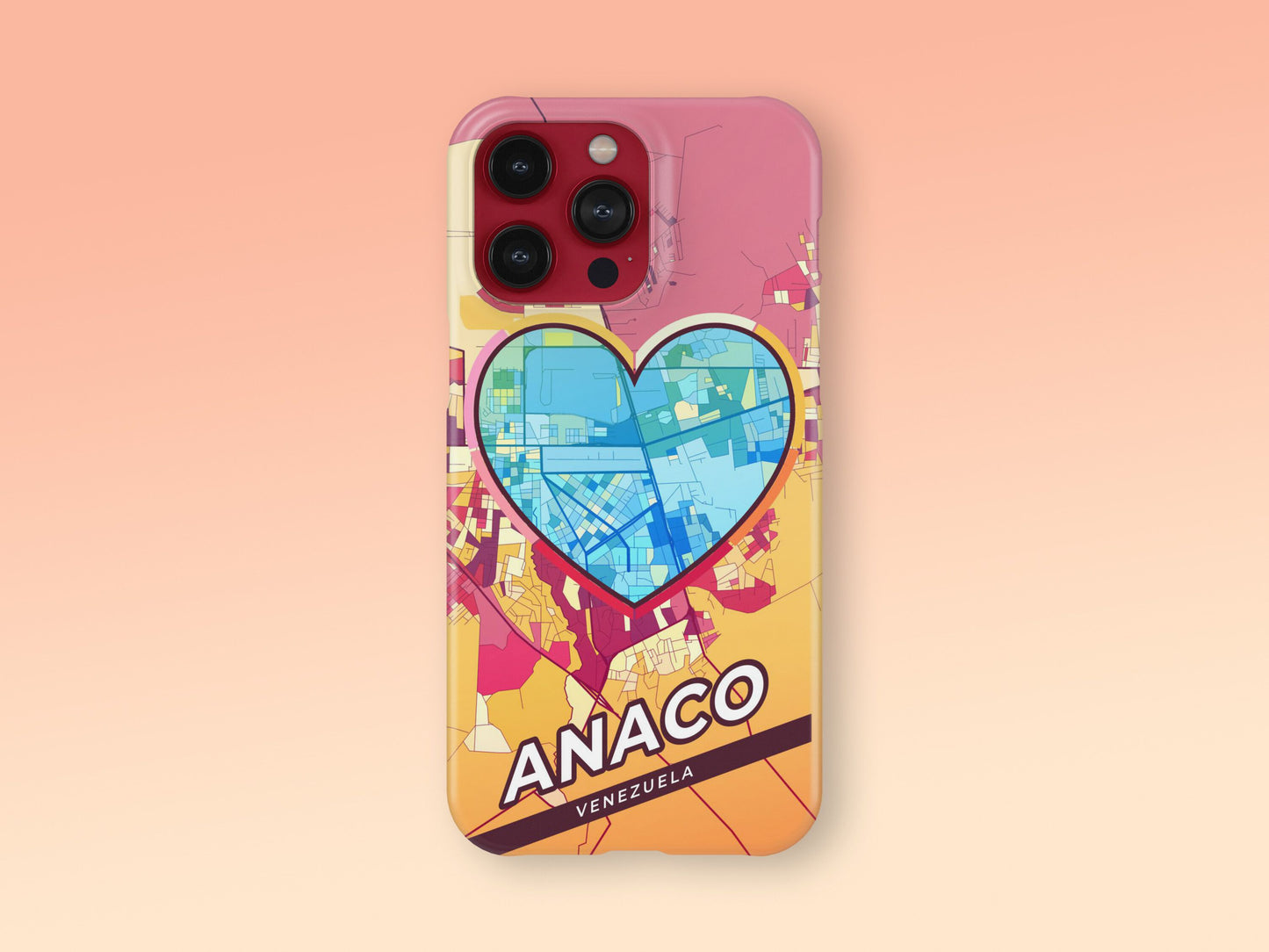 Anaco Venezuela slim phone case with colorful icon. Birthday, wedding or housewarming gift. Couple match cases. 2