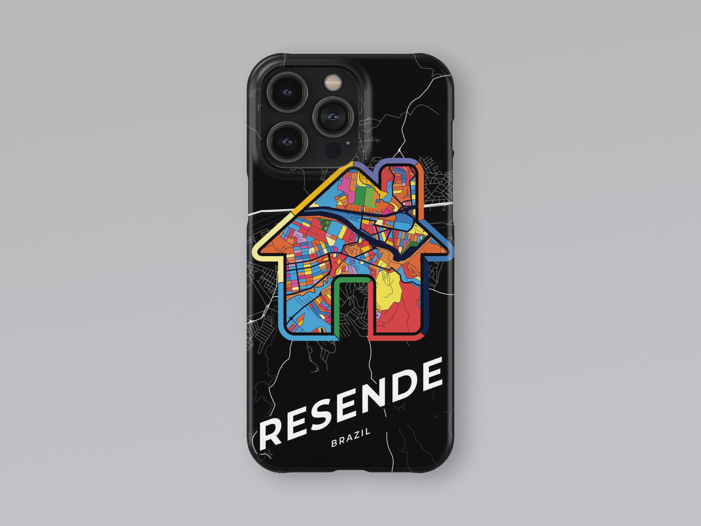 Resende Brazil slim phone case with colorful icon. Birthday, wedding or housewarming gift. Couple match cases. 3