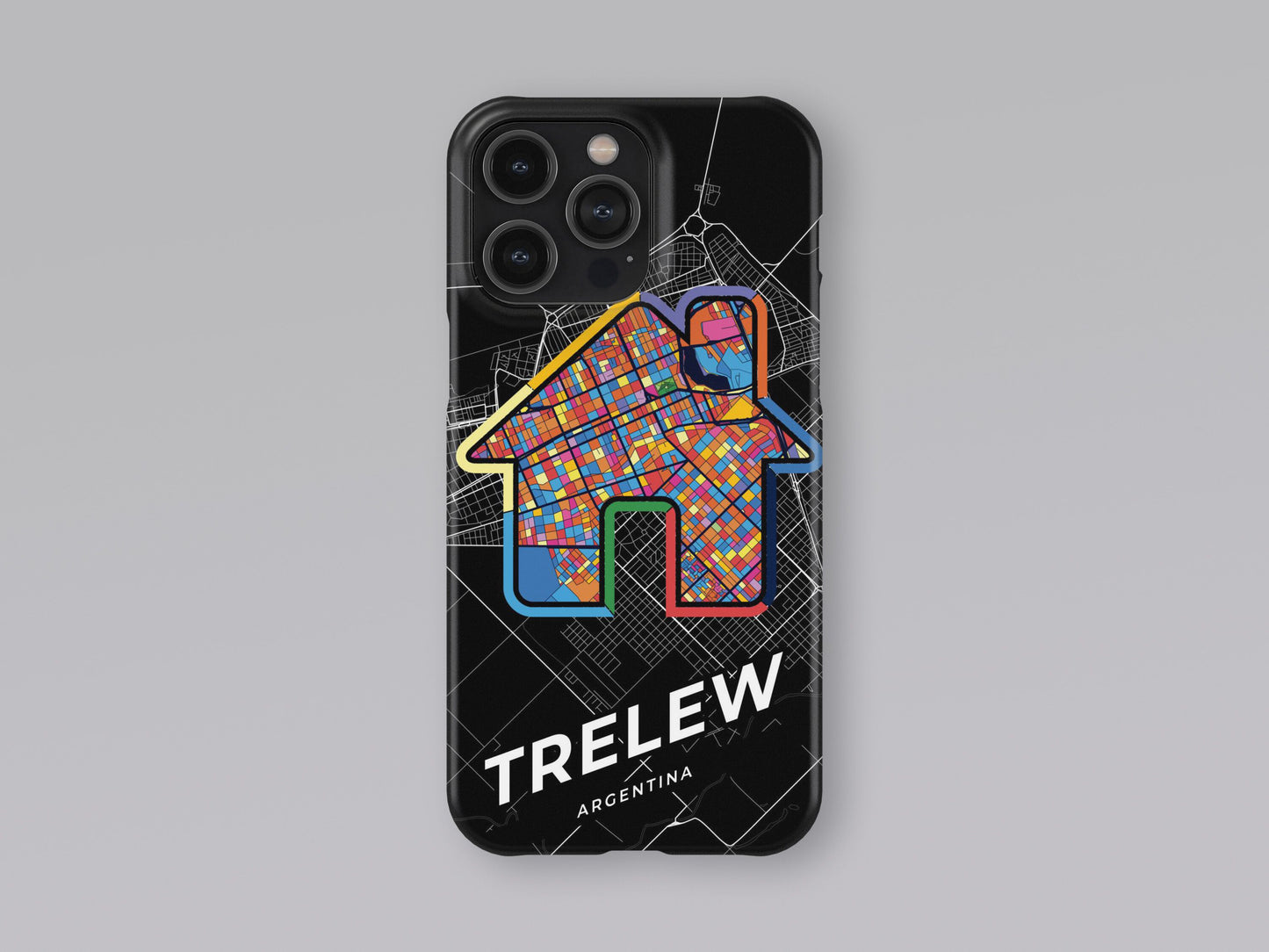 Trelew Argentina slim phone case with colorful icon. Birthday, wedding or housewarming gift. Couple match cases. 3