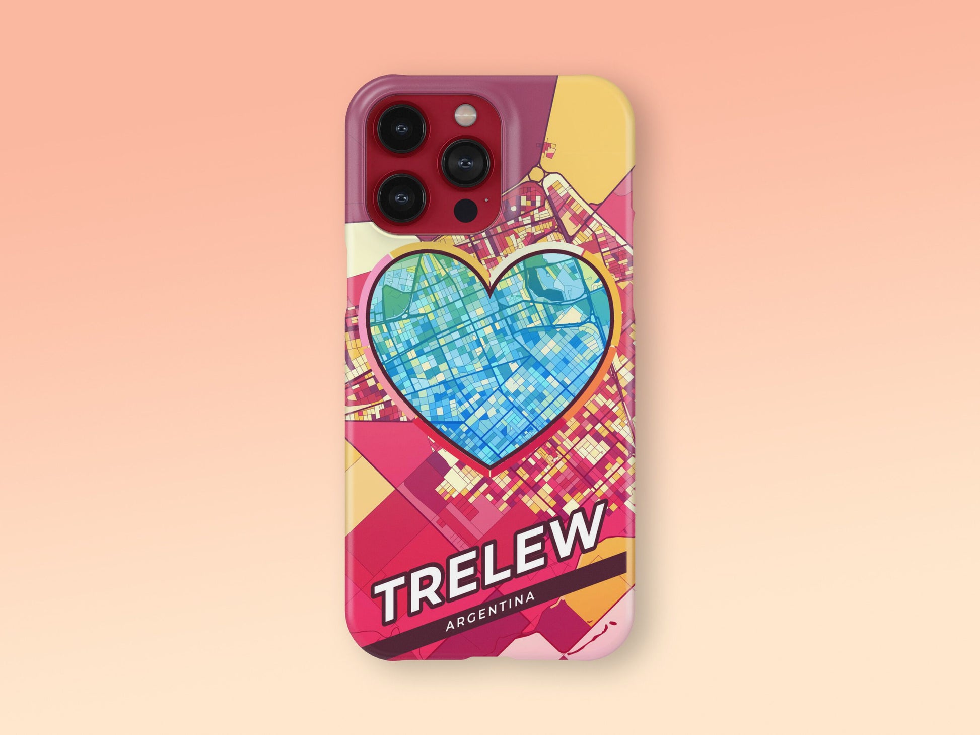 Trelew Argentina slim phone case with colorful icon. Birthday, wedding or housewarming gift. Couple match cases. 2