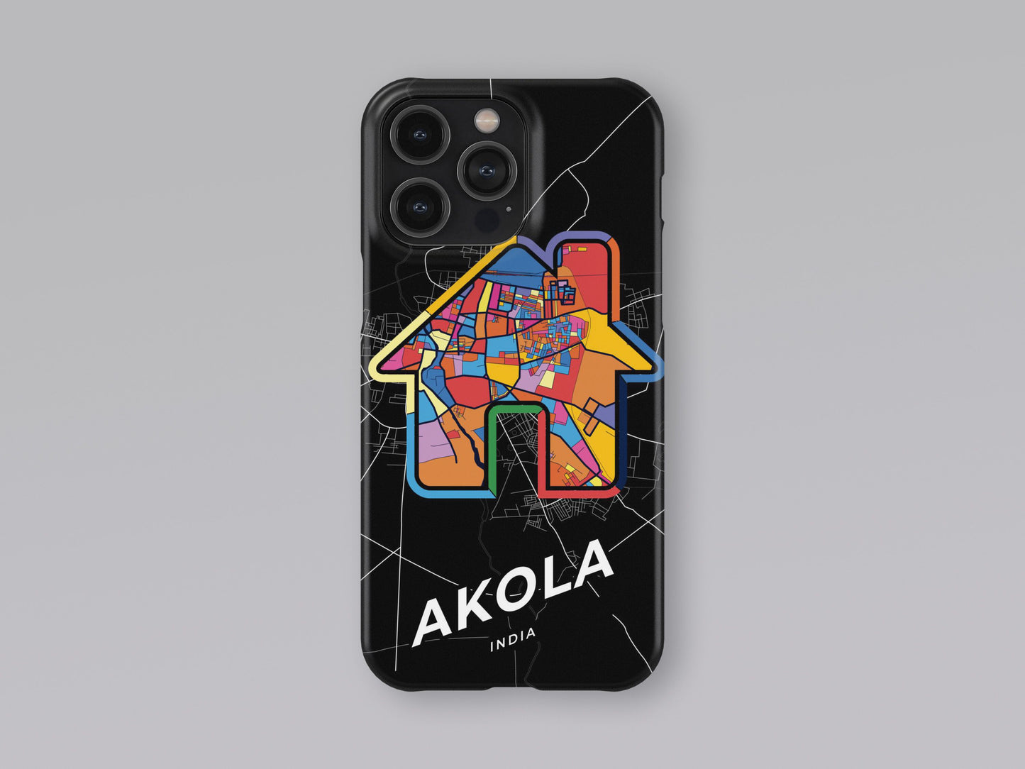 Akola India slim phone case with colorful icon. Birthday, wedding or housewarming gift. Couple match cases. 3