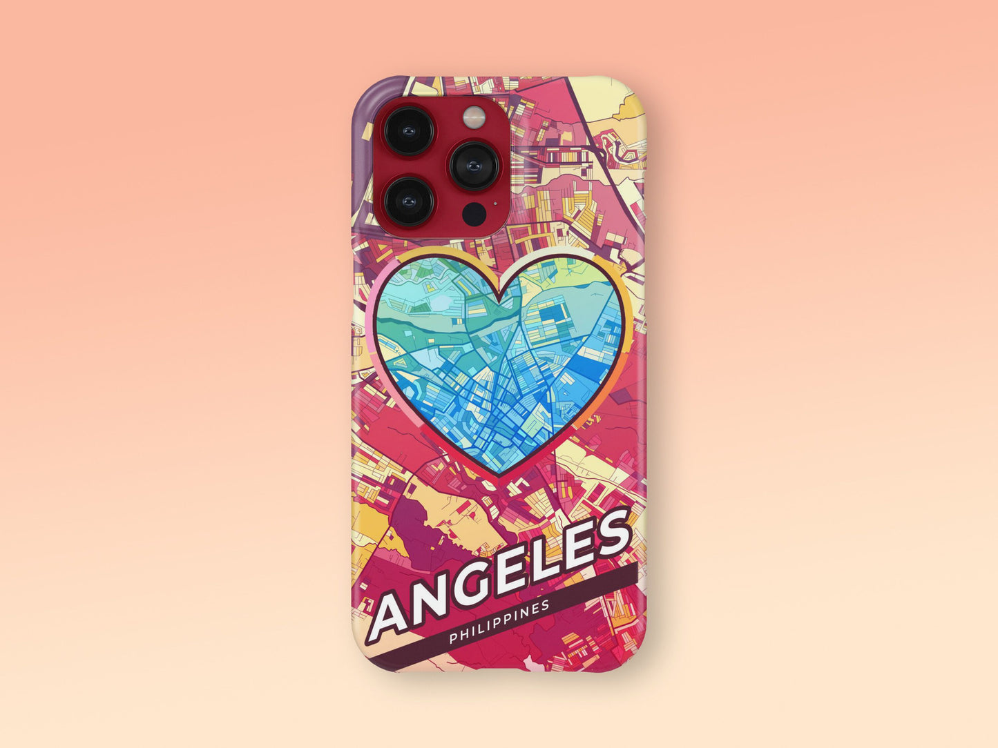 Angeles Philippines slim phone case with colorful icon. Birthday, wedding or housewarming gift. Couple match cases. 2