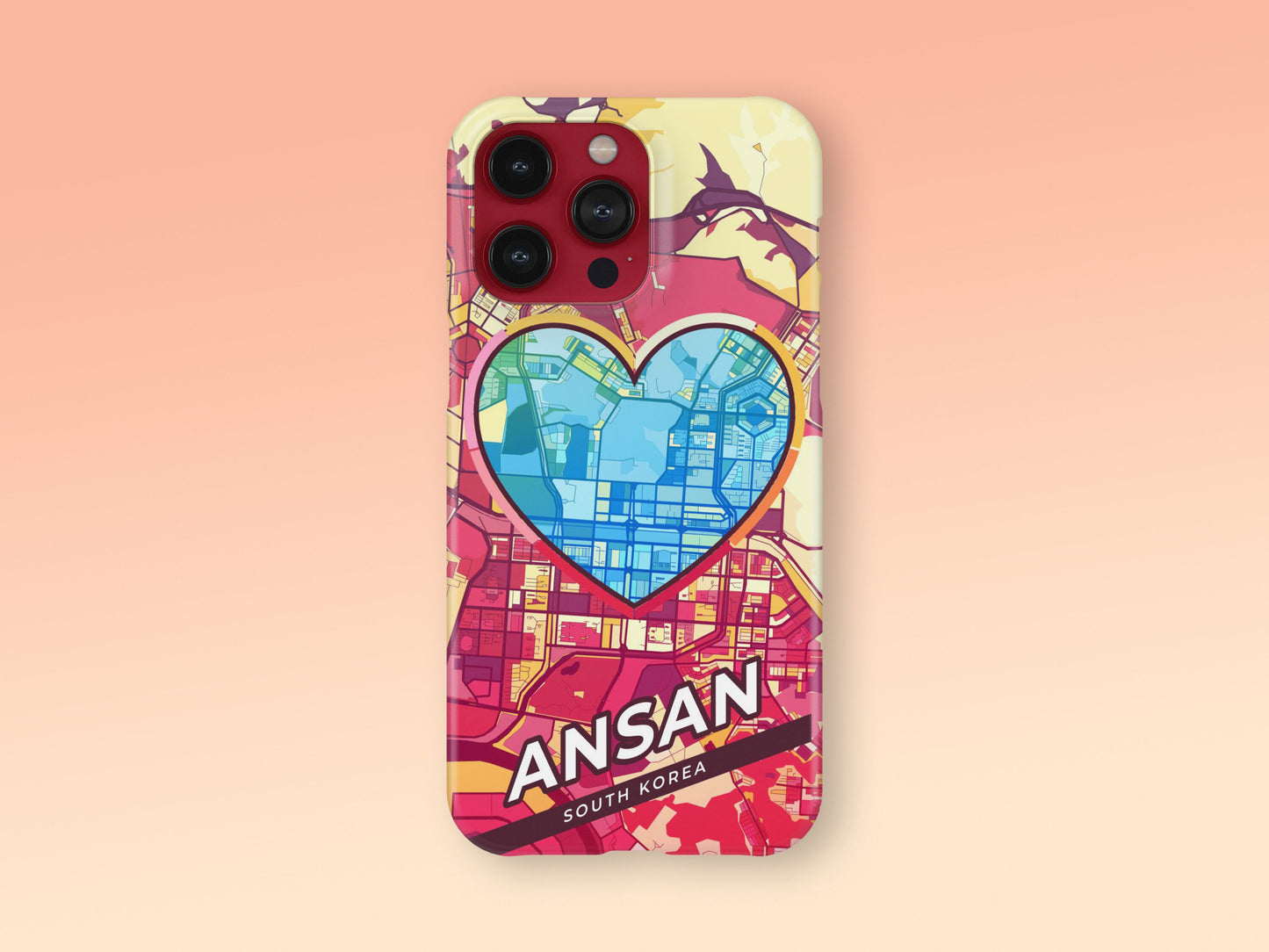 Ansan South Korea slim phone case with colorful icon. Birthday, wedding or housewarming gift. Couple match cases. 2