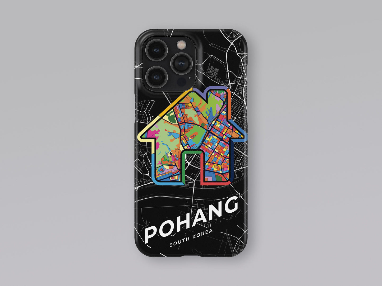 Pohang South Korea slim phone case with colorful icon. Birthday, wedding or housewarming gift. Couple match cases. 3