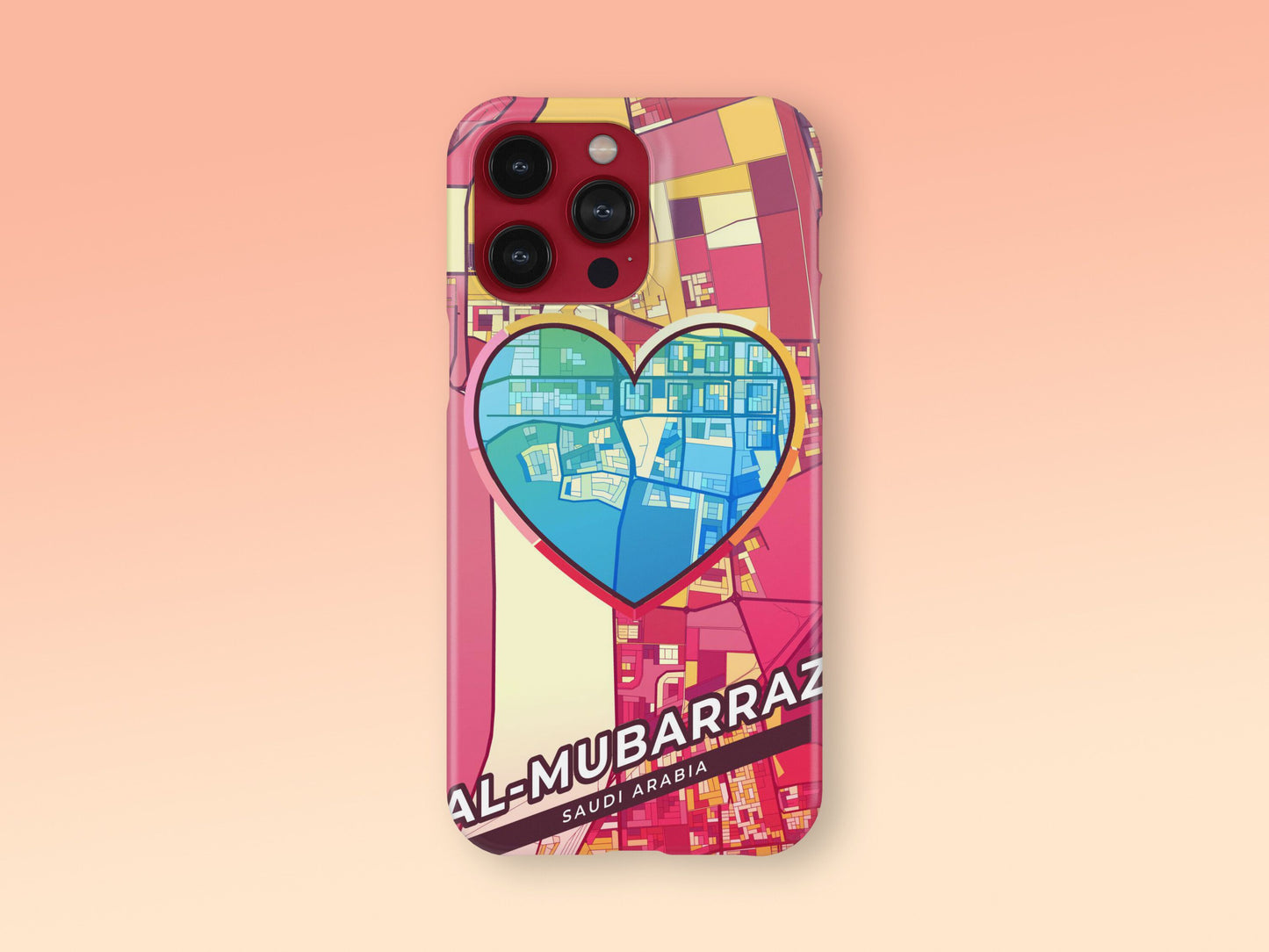 Al-Mubarraz Saudi Arabia slim phone case with colorful icon. Birthday, wedding or housewarming gift. Couple match cases. 2