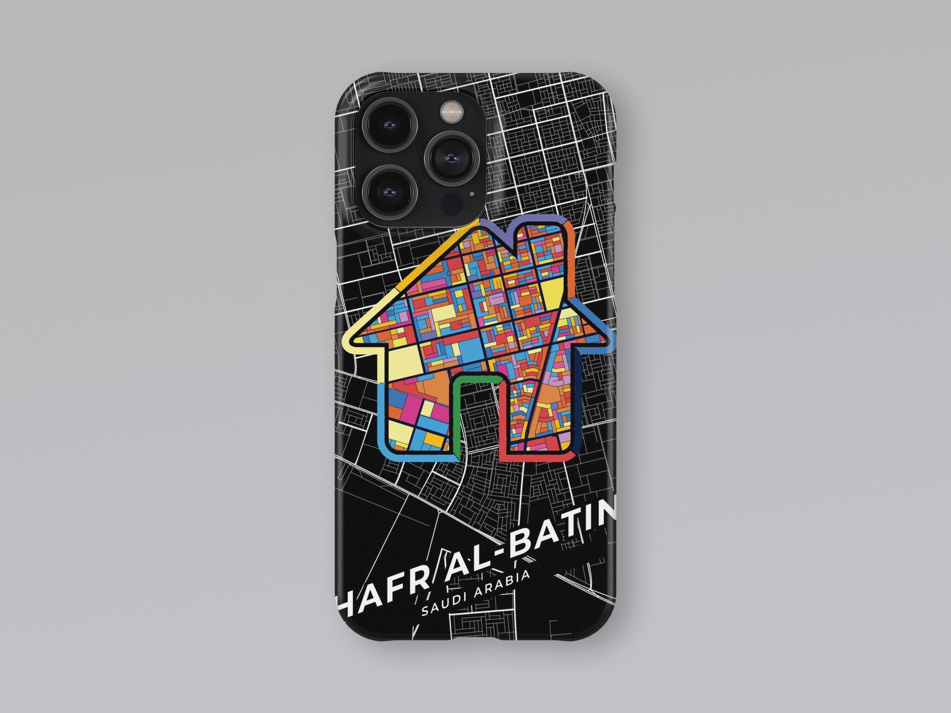 Hafr Al-Batin Saudi Arabia slim phone case with colorful icon. Birthday, wedding or housewarming gift. Couple match cases. 3