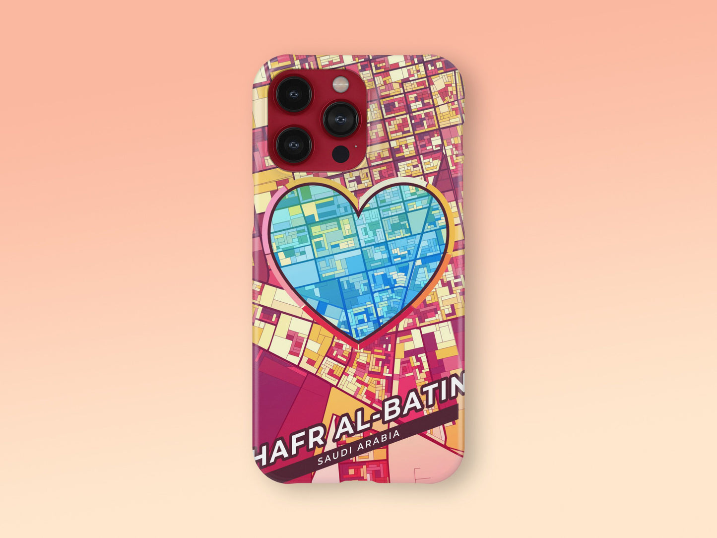 Hafr Al-Batin Saudi Arabia slim phone case with colorful icon. Birthday, wedding or housewarming gift. Couple match cases. 2