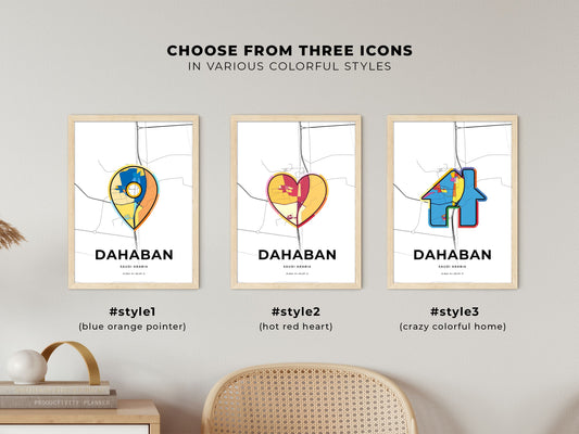 Dahaban Saudi Arabia maps with colorful icons
