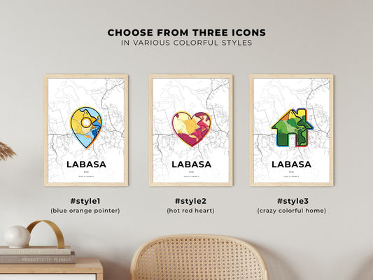 Labasa Fiji maps with colorful icons