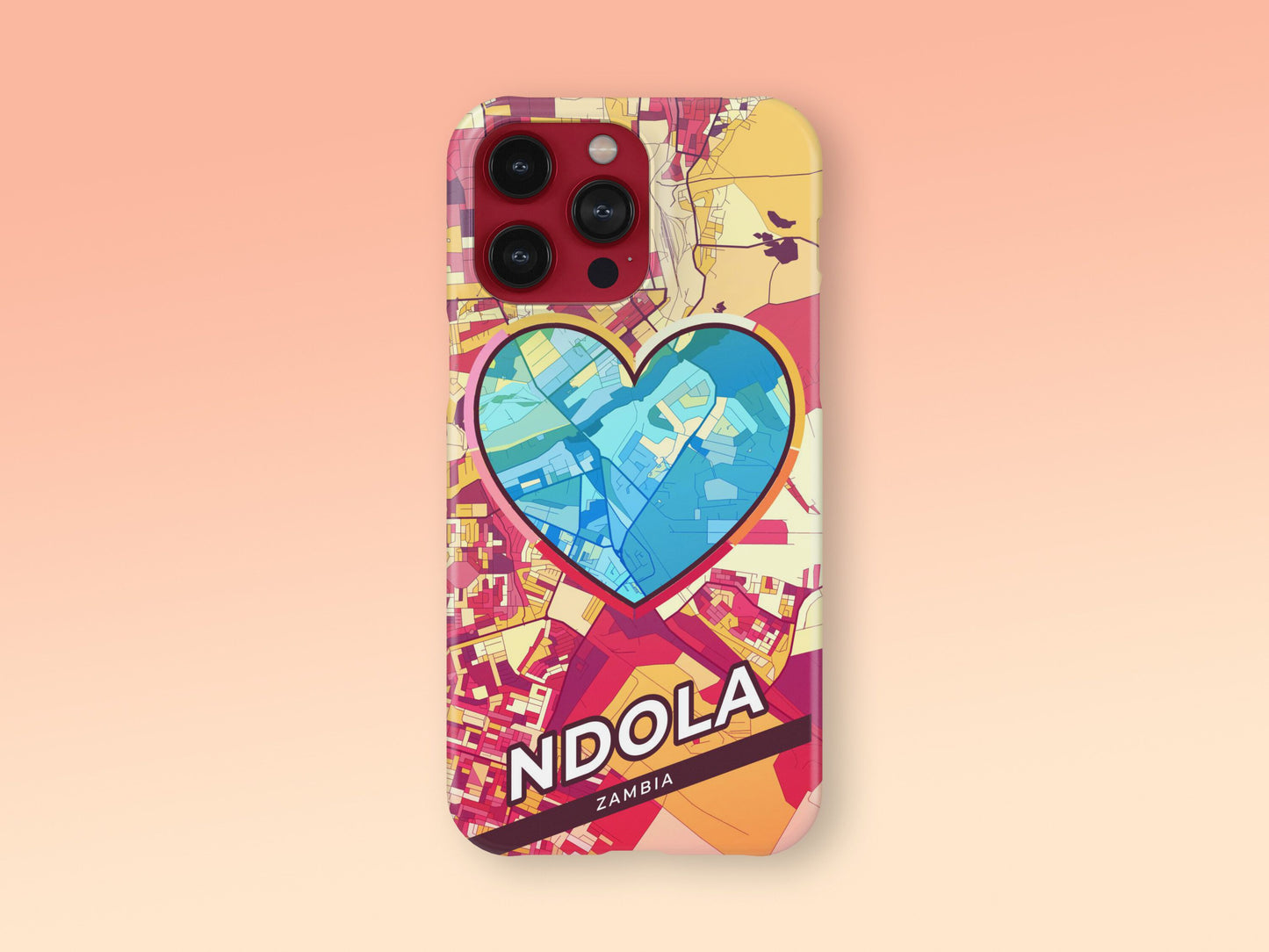 Ndola Zambia slim phone case with colorful icon. Birthday, wedding or housewarming gift. Couple match cases. 2