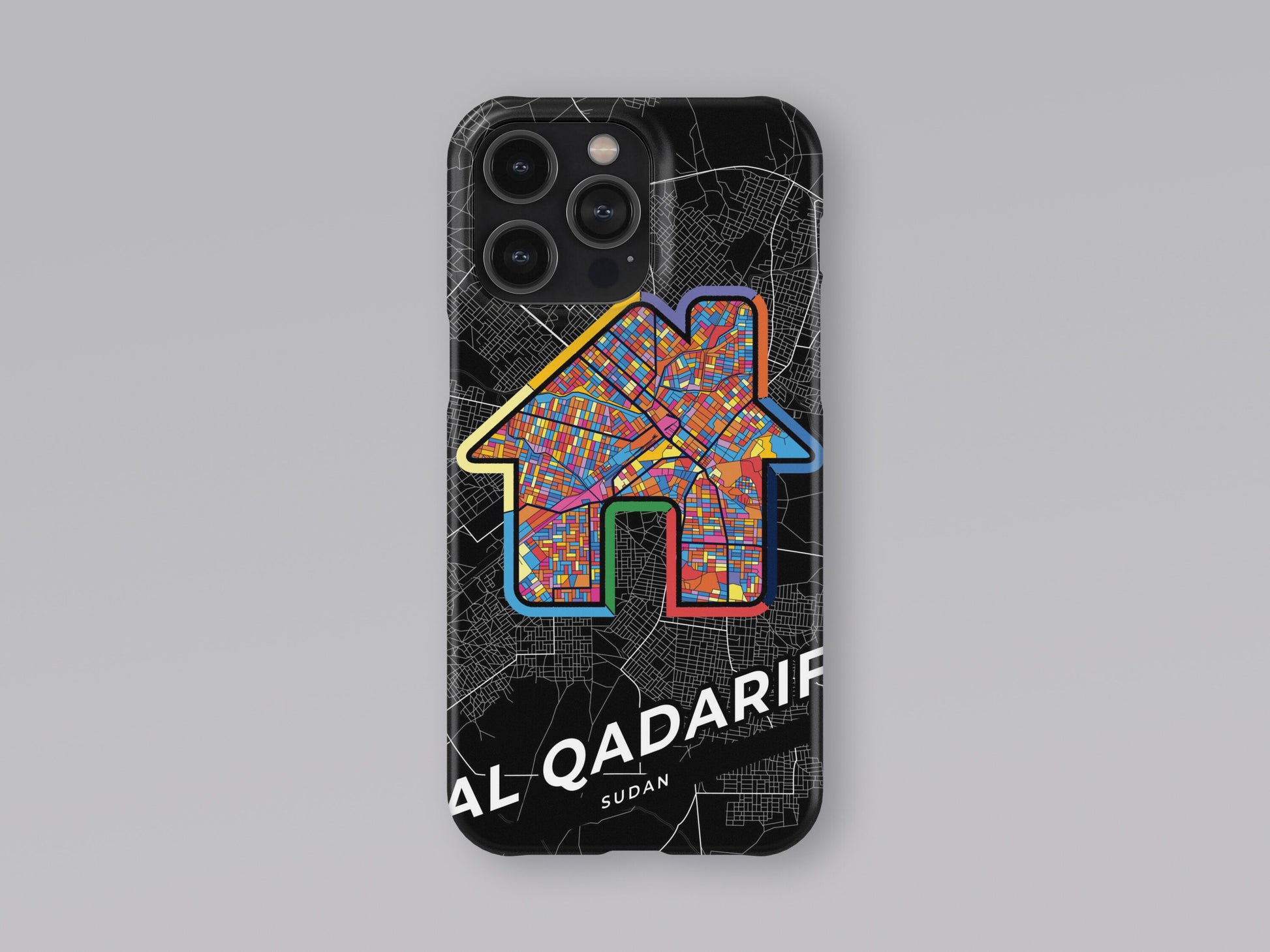 Al Qadarif Sudan slim phone case with colorful icon. Birthday, wedding or housewarming gift. Couple match cases. 3