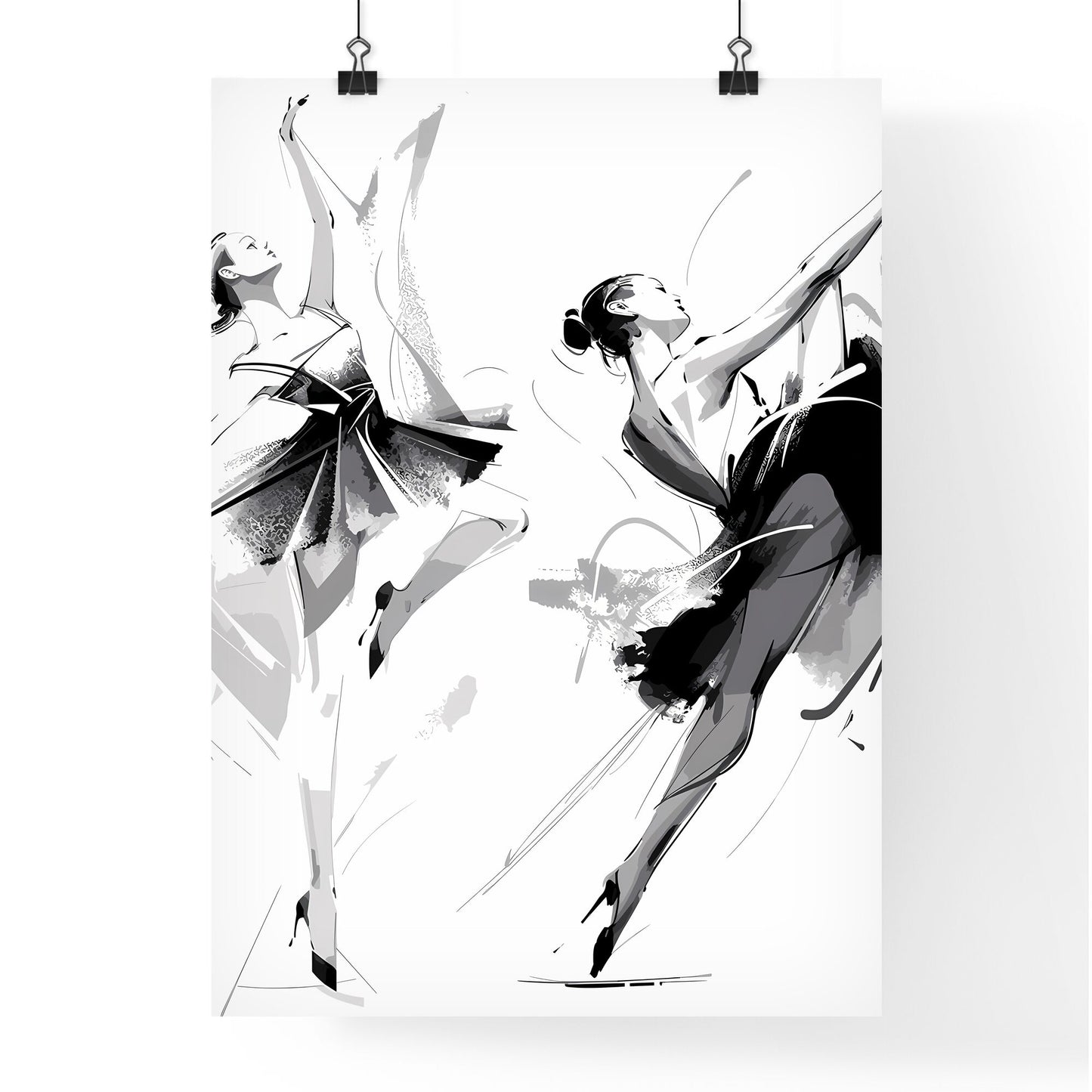 Woman In A Tutu Dancing Art Print Default Title